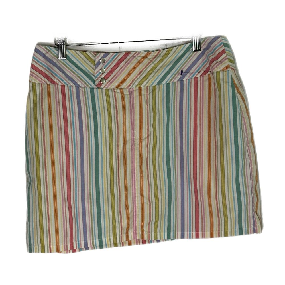Fashion Bug Multi-color Striped Skort, Size 10, Pre-owned